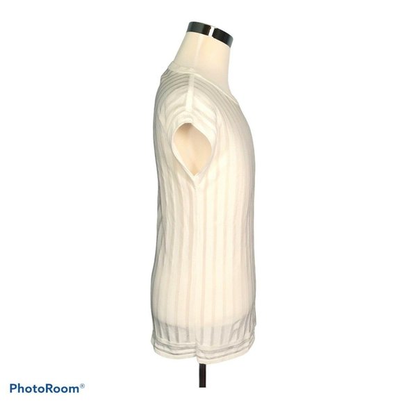 Vince Camuto Women’s Top M Medium Striped Solid - Picture 2 of 11